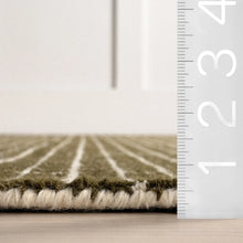 Load image into Gallery viewer, Melrose Checked Wool Area Rug (Moss)