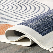 Load image into Gallery viewer, Bevin Abstract Sky Fringe Area Rug-Beige (Various Sizes)