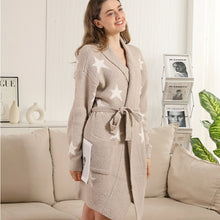 Load image into Gallery viewer, Star Pattern Soft Robe with Front Pockets