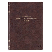 Load image into Gallery viewer, The Spiritual Growth Bible, NLT (Walnut Brown)
