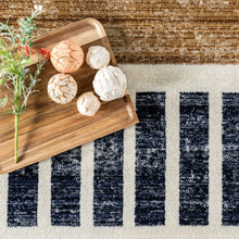 Load image into Gallery viewer, Keeva Modern Striped Fringe Area Rug (Various Sizes)