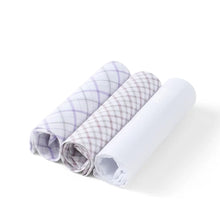 Load image into Gallery viewer, Men's Cotton Solid, Striped & Plaid Gray Handkerchiefs 3 Pcs Set
