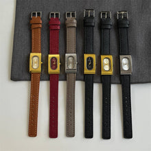 Load image into Gallery viewer, Retro Gold Tone Rectangle Quartz Watch (Various Colors)