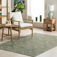 Load image into Gallery viewer, Alma Mid-Century Modern Machine Washable Area Rug, Sage Green (Various Sizes)