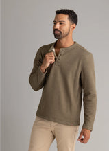 Load image into Gallery viewer, Men's Fireside Sherpa Lined Henley Burnt Olive