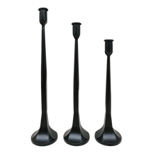 Load image into Gallery viewer, Cast Iron Taper Candle Holders Trio