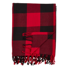 Load image into Gallery viewer, Red Buffalo Plaid Throw