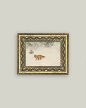 Load image into Gallery viewer, Fox In Winter Framed Antique Art 7x5