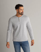 Load image into Gallery viewer, Men's Fireside Sherpa Lined Henley Light Gray Heather
