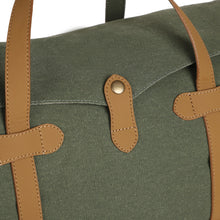 Load image into Gallery viewer, Delta Duffle Up-Cycled Canvas Weekender Bag