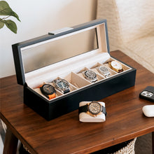 Load image into Gallery viewer, Modern Clip Watch Box Black 6 Slot