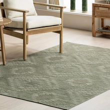 Load image into Gallery viewer, Alma Mid-Century Modern Machine Washable Area Rug, Sage Green (Various Sizes)
