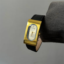Load image into Gallery viewer, Retro Gold Tone Rectangle Quartz Watch (Various Colors)