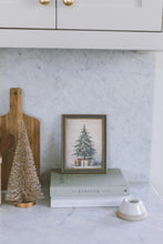 Load image into Gallery viewer, Christmas Tree with Presents Framed Antique Art (2 Sizes)