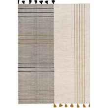 Load image into Gallery viewer, Karlene Modern Striped Wool Tasseled Area Rug (Various Sizes)