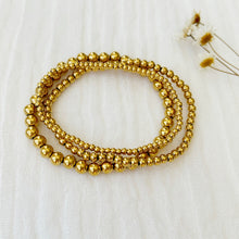 Load image into Gallery viewer, Gold Beaded Stacking Bracelet Set