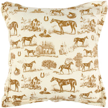 Load image into Gallery viewer, Horse Toile Pillow