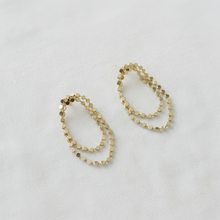 Load image into Gallery viewer, Geometric Polka Dot Tassel Drop Earrings