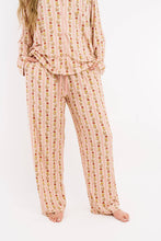 Load image into Gallery viewer, Vintage Floral Stripe Women's Bamboo Pajama Set