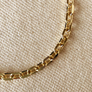 18k Gold Filled Diamond Cut Anchor Link Bracelet