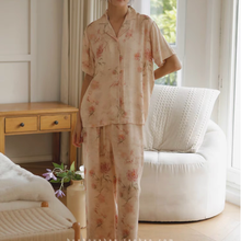 Load image into Gallery viewer, Vintage Rose Short-Sleeve Pajama Set