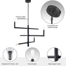 Load image into Gallery viewer, Optical 6-Light Stacked Chandelier