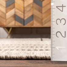 Load image into Gallery viewer, Karlene Modern Striped Wool Tasseled Area Rug (Various Sizes)