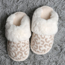 Load image into Gallery viewer, Leopard Faux Fur Cuff Mule Luxury Soft Slipper (Various Colors & Sizes)