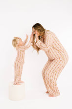Load image into Gallery viewer, Vintage Floral Stripe Women's Bamboo Pajama Set