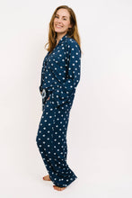 Load image into Gallery viewer, Navy Polkadot Women's Bamboo Pajama Set