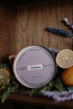 Load image into Gallery viewer, Flowering Lilac & Mimosa Solid Brass 14oz Pure Soy Candle