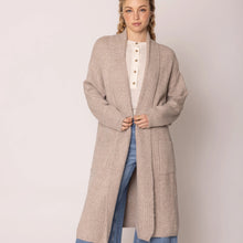 Load image into Gallery viewer, Knitted Shawl Collar Long Cardigan (Various Colors)