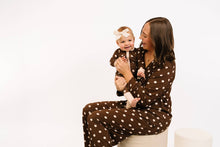 Load image into Gallery viewer, Espresso Polkadot Women's Bamboo Pajama Set