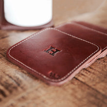 Load image into Gallery viewer, The Ranch House Fine Leather Coaster Set of 4 Coasters | Holtz Leather Co.