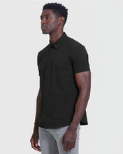 Load image into Gallery viewer, Short Sleeve Button Up Shirt Commuter Black