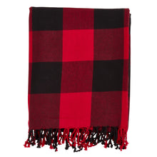 Load image into Gallery viewer, Red Buffalo Plaid Throw