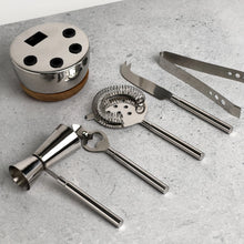 Load image into Gallery viewer, Polished Aluminum & Wood Bar Tool Set