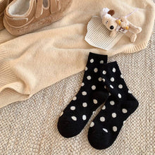Load image into Gallery viewer, Color Block Thicken Polka Dot Socks (Various Colors)