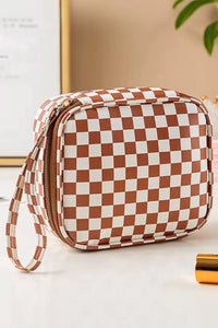 Checkered Cosmetic Travel Bag (2 colors)