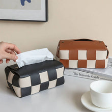 Load image into Gallery viewer, Checkered Tissue Box Cover (3 Colors)