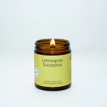 Load image into Gallery viewer, Lemongrass Eucalyptus Essential Oil Beeswax Jar Candle