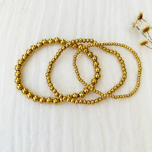 Load image into Gallery viewer, Gold Beaded Stacking Bracelet Set