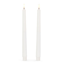 Load image into Gallery viewer, Flameless White Taper Candle 11" (Set of 2)