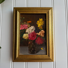 Load image into Gallery viewer, Vintage Style Vase of Roses Art Print Framed 4x6