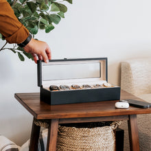 Load image into Gallery viewer, Modern Clip Watch Box Black 6 Slot