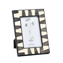 Load image into Gallery viewer, Black Horn & Bone Photo Frame 4x6