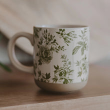 Load image into Gallery viewer, Green Delft Stoneware Coffee Mug