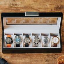 Load image into Gallery viewer, Modern Clip Watch Box Black 6 Slot