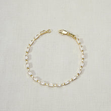 Load image into Gallery viewer, 18k Gold Filled Sideway Baguette Tennis Bracelet