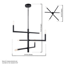 Load image into Gallery viewer, Optical 6-Light Stacked Chandelier